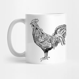 Rooster Print Mug